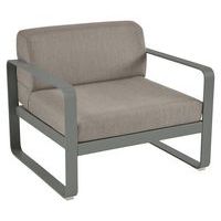 Fauteuil Bellevie coussins taupe grisé Fermob