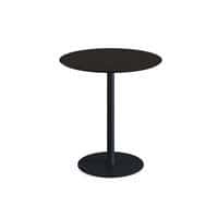 Urban table de bistrot ronde avec piètement noir + plateau HPL - Veba