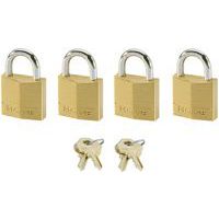 Cadenas à clés en laiton massif - Lot de 4 - Master Lock