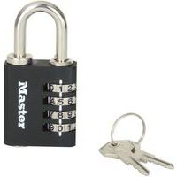 Cadenas à combinaison et clé de secours 7641EURDBLK - Master Lock