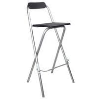 Tabouret haut pliant noir - Furnitrade