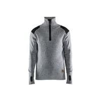 Sweat en laine col zippé Gris chiné - Blåkläder