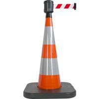 Cone de balisage avec base a lester orange - 2mx5cm -Viso