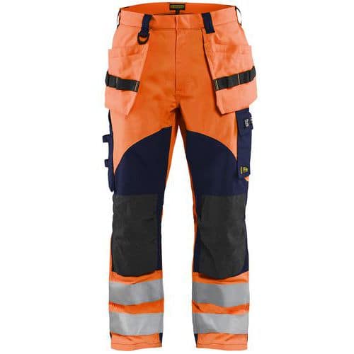 Pantalon multinormes inhérent orange fluo marine - Blåkläder