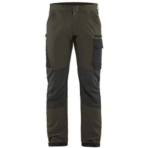 Pantalon maintenance stretch 4D vert/noir - Blåkläder