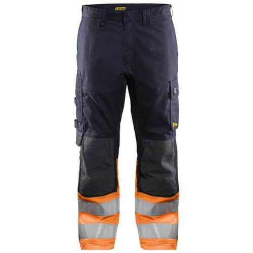 Pantalon multinormes inherent marine orange fluo - Blåkläder