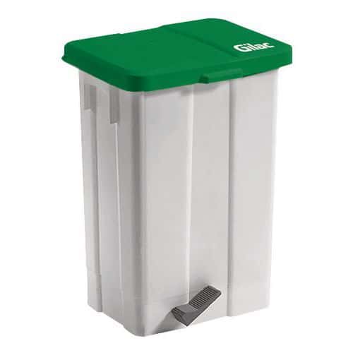 POUBELLE PEDALE 50 L COUV VERT - Gilac