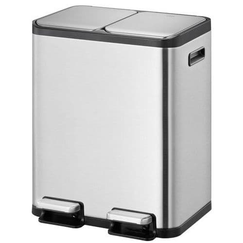 Poubelle à pédale tri sélectif  EcoCasa II 2x30L - EKO