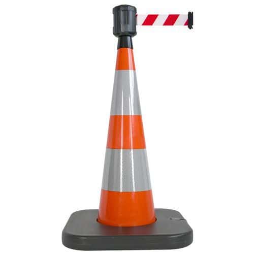 Cone de balisage avec base a lester orange - 4mx5cm - Viso