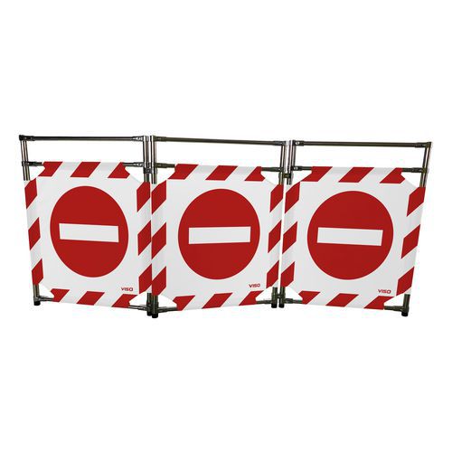 Barrière d'intervention  Inox 3 vantaux logo sens interdit - Viso