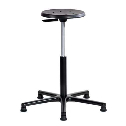 Tabouret Ergodyn assise réglable haute sur patins aluminium - Sofame