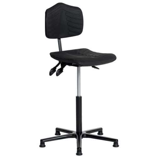 Siège Ergosoft ergonomique assise haute sur patins aluminium - Sofame