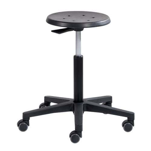 Tabouret Ergodyn assise réglable moyenne sur roulettes - Sofame