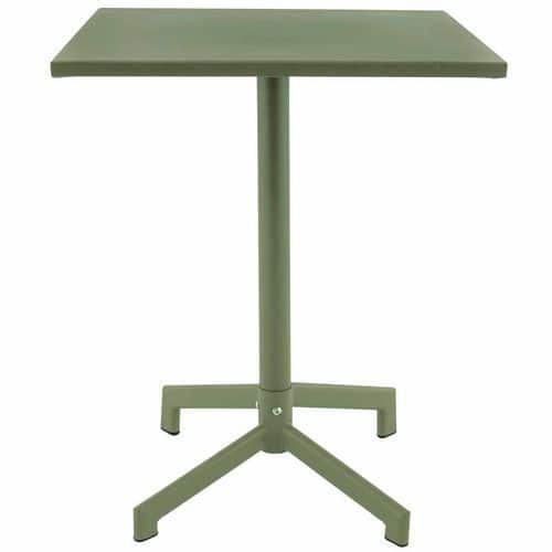 Table Extérieure Pliante Encastrable -en Acier / Alu - 60x60 - Pigalle