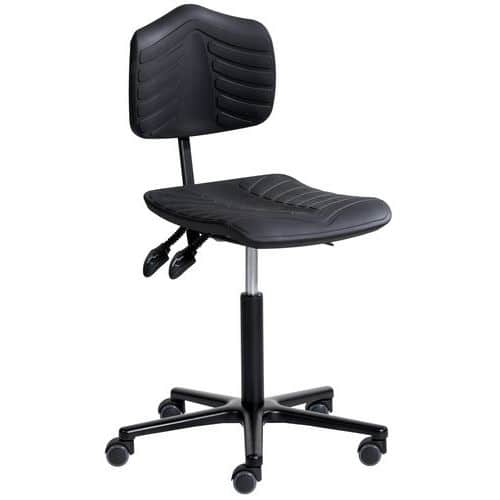 Siège Ergosoft embase aluminium assise basse sur roulettes - Sofame