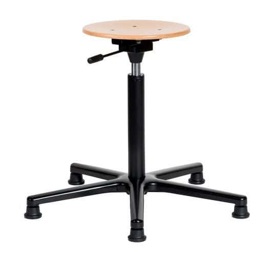 Tabouret Natur assise réglable moyenne sur roulettes - Sofame