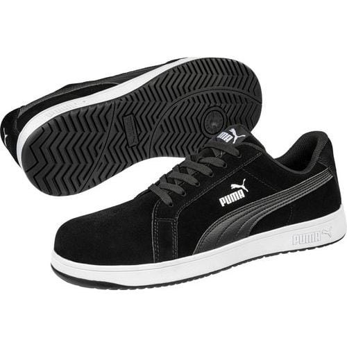 Chaussures de sécurité basses ICONIC SUEDE BLACK S1PL ESD FO SR - Puma