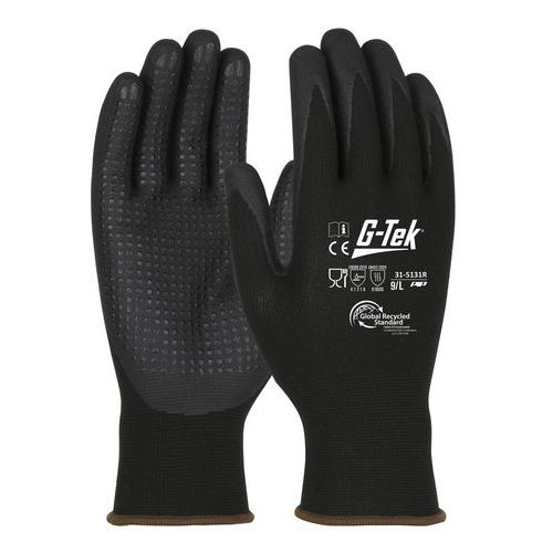 Gants de manutention tactile à picots G-TEK® 3RX en plastique recyclé - PIP