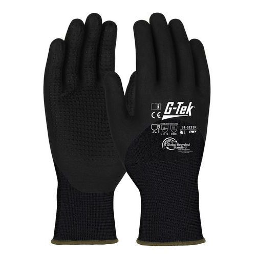 Gants de manutention tactile enduction 3/4 G-TEK® en plastique recyclé - PIP