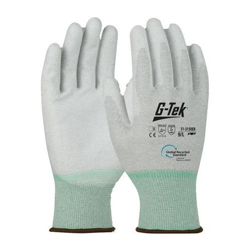 Gants de manutention G-TEK® tactile ESD en plastique recyclé - PIP