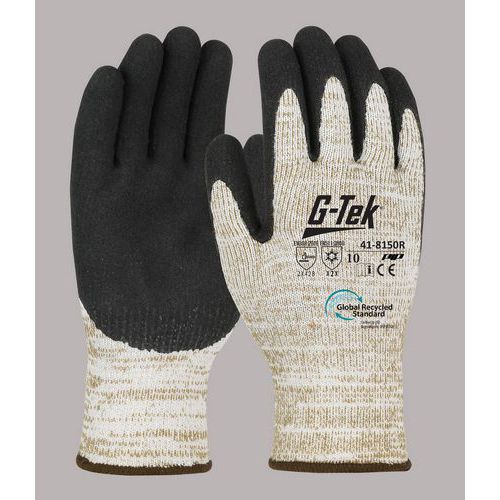 Gants de manutention G-TEK® en plastique recyclé enduction latex noir