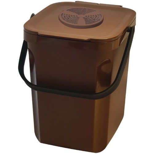 Poubelle compost avec couvercle ventile Organik green-Rossignol Pro