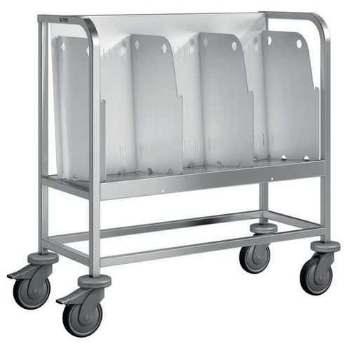 Chariot à assiettes TWH 1H - Roues plastique ou acier - Blanco