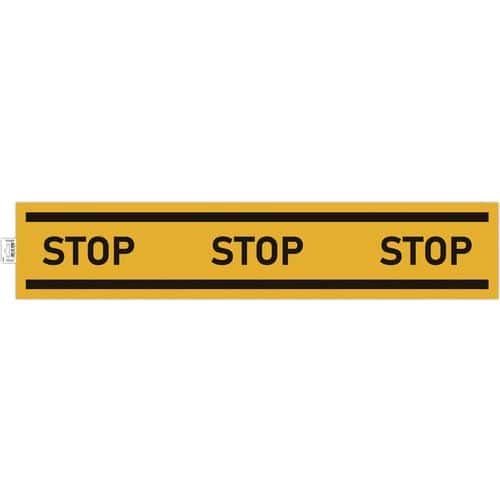 Panneau stop adhésif obligation stop jaune - Exacompta