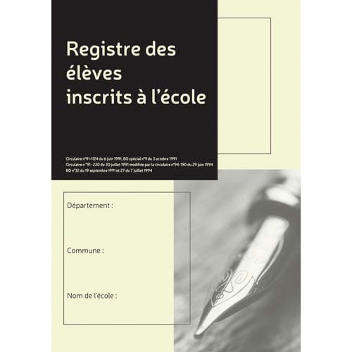 Registre des élèves inscrits à l'école x 20 assortis - Le dauphin