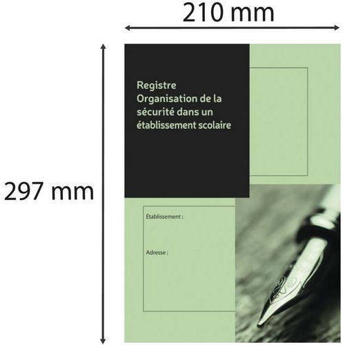 Registre organisation de la sécurité x 40 assortis - Le dauphin