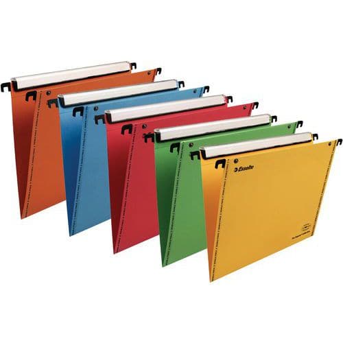 Dossier suspendu VMG A4 - Fond V - Assortis - 5 Pack de 10 - Esselte