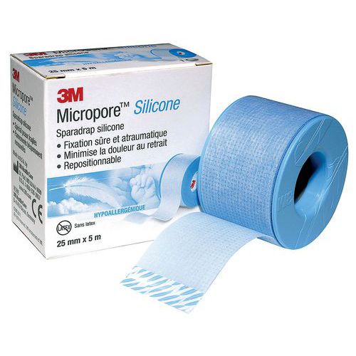 Sparadrap bleu micropore en silicone-3M