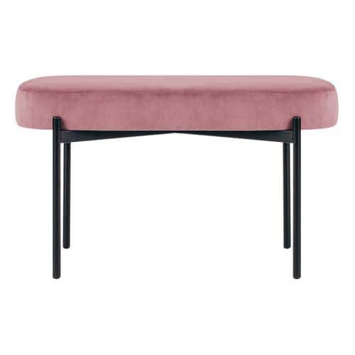 Banc oblong Gaia pied noir velours polyester Paperflow