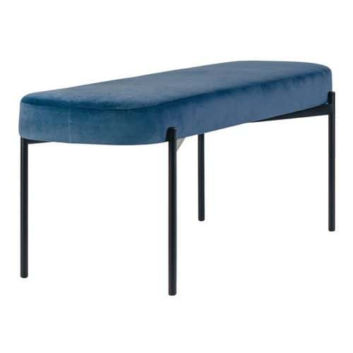 Banc oblong Gaia GM pied noir velours polyester Paperflow