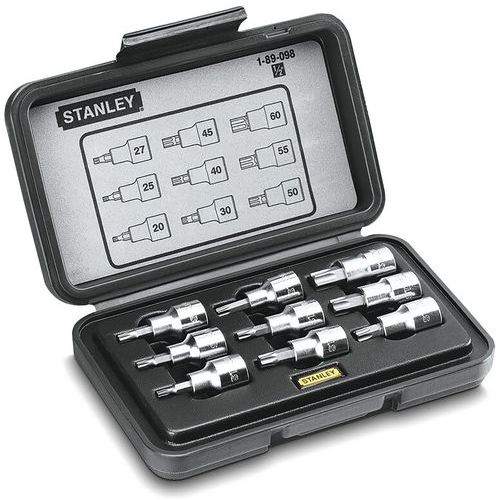 Coffret a douilles torx 1/2 jeu de 9 pièces