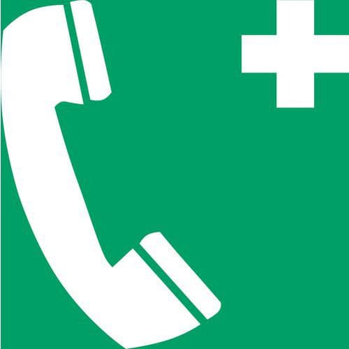 Panneau pictogramme telephone de secours - Djois Made By Tarifold