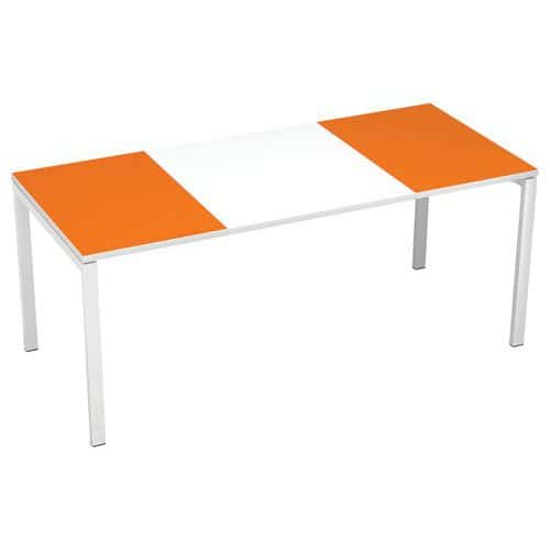 Bureau droit 160x80cm plateau Couleur Easy Office Paperflow