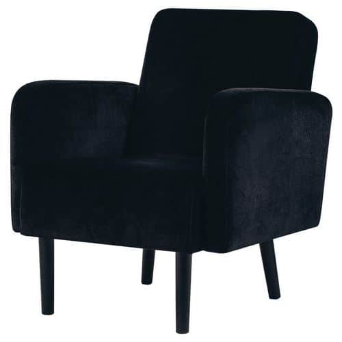 Fauteuil Lisoa pied noir revêtement velours polyester Paperflow