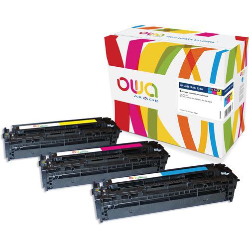 Toner remanufacturé HP 131A - CANON 731CMY - OWA