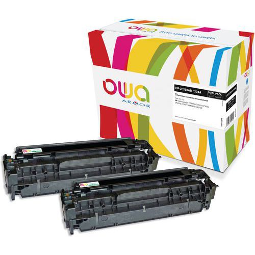 Toner remanufacturé HP CC530A - CANON 718BK - OWA