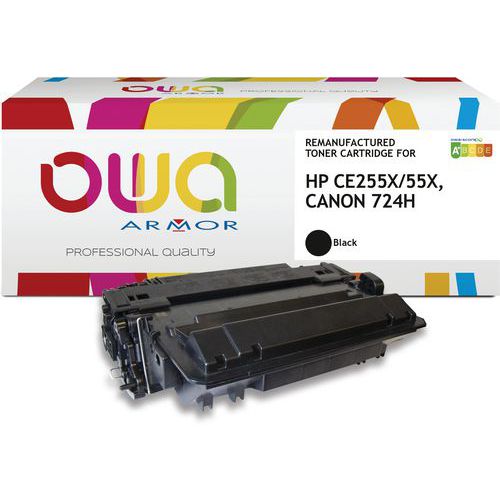 Toner remanufacturé HP CE255X - CANON 724H - OWA