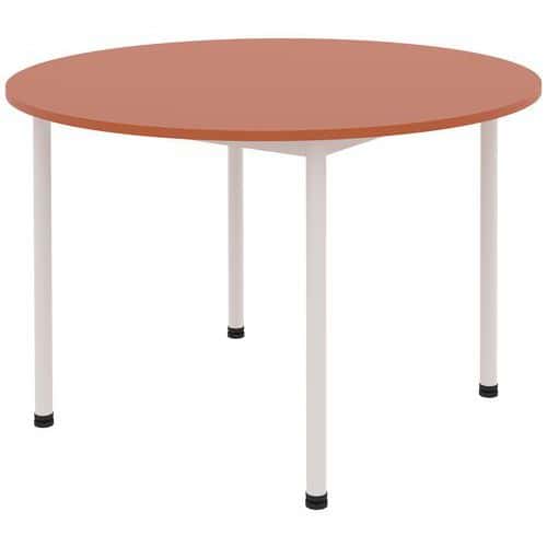 Table Comite Ø 120 cm 4 pieds plateau stratifié ABS Rodet