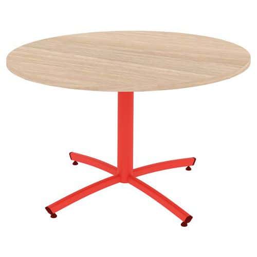 Table Tim Ø 120 cm piètement central plateau stratifié ABS Rodet