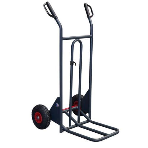 Diable ergonomique en acier 350 kg  - Roue increvable