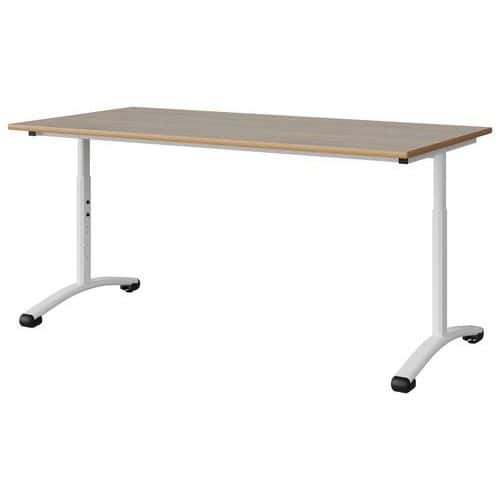 Table Malibu 160x80 cm réglable T3/T6 DL - stratifié alaisé - Manutan Expert