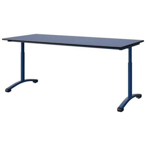 Table Malibu 180x80 cm réglable T3/T6 strat antibruit surmoulé Manutan Expert