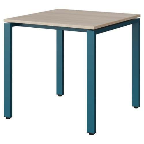 Table Malibu 80x80cm pieds soudés - stratifié chant ABS-Manutan Expert