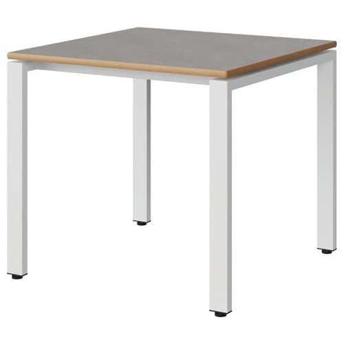 Table Malibu 80x80 cm pieds soudés - stratifié chant alaisé - Manutan Expert