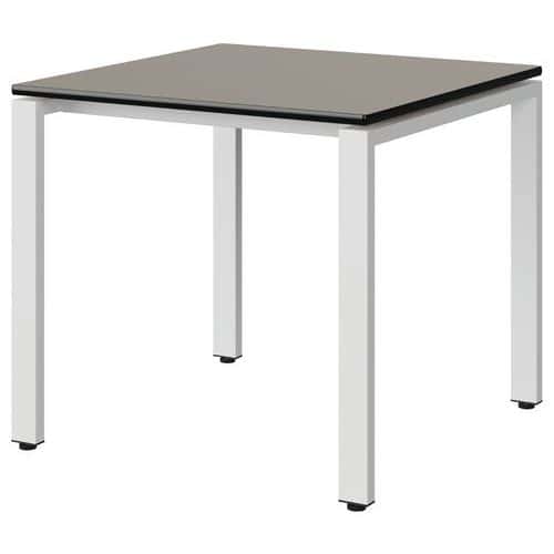 Table Malibu 80x80 cm 4 pieds strat. antibruit chant surmoulé Manutan Expert