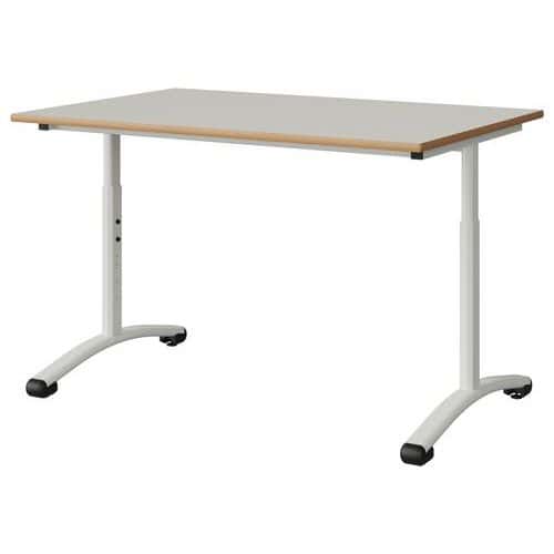 Table Malibu 120x80 cm réglable T3/T6 -DL-  stratifié alaisé - Manutan Expert